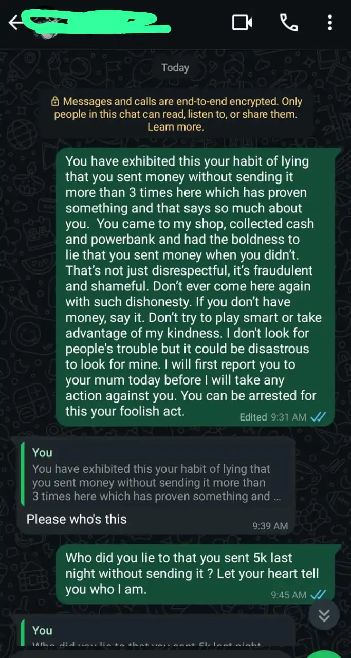 Palmpay Disgraced me by refunding a transaction I thought was successful